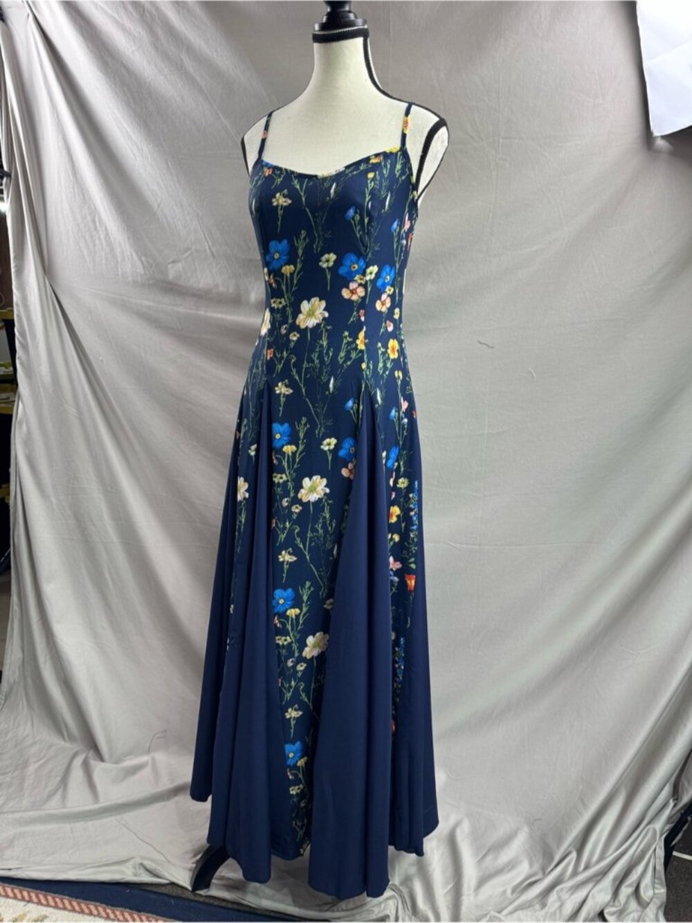 Midnight Navy Floral Print Maxi Dress - Picture 9 of 10